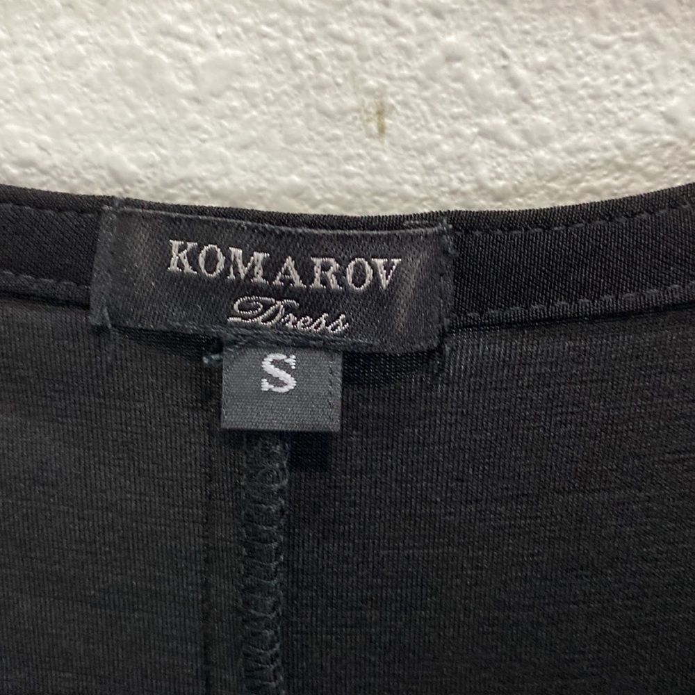 Komarov cowl neck dress black mini lagenlook - Picture 3 of 8